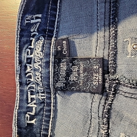 PLATINUM PLUSH MOM LA Gemstone Encrusted Jeans Size 5 - Picture 13 of 13